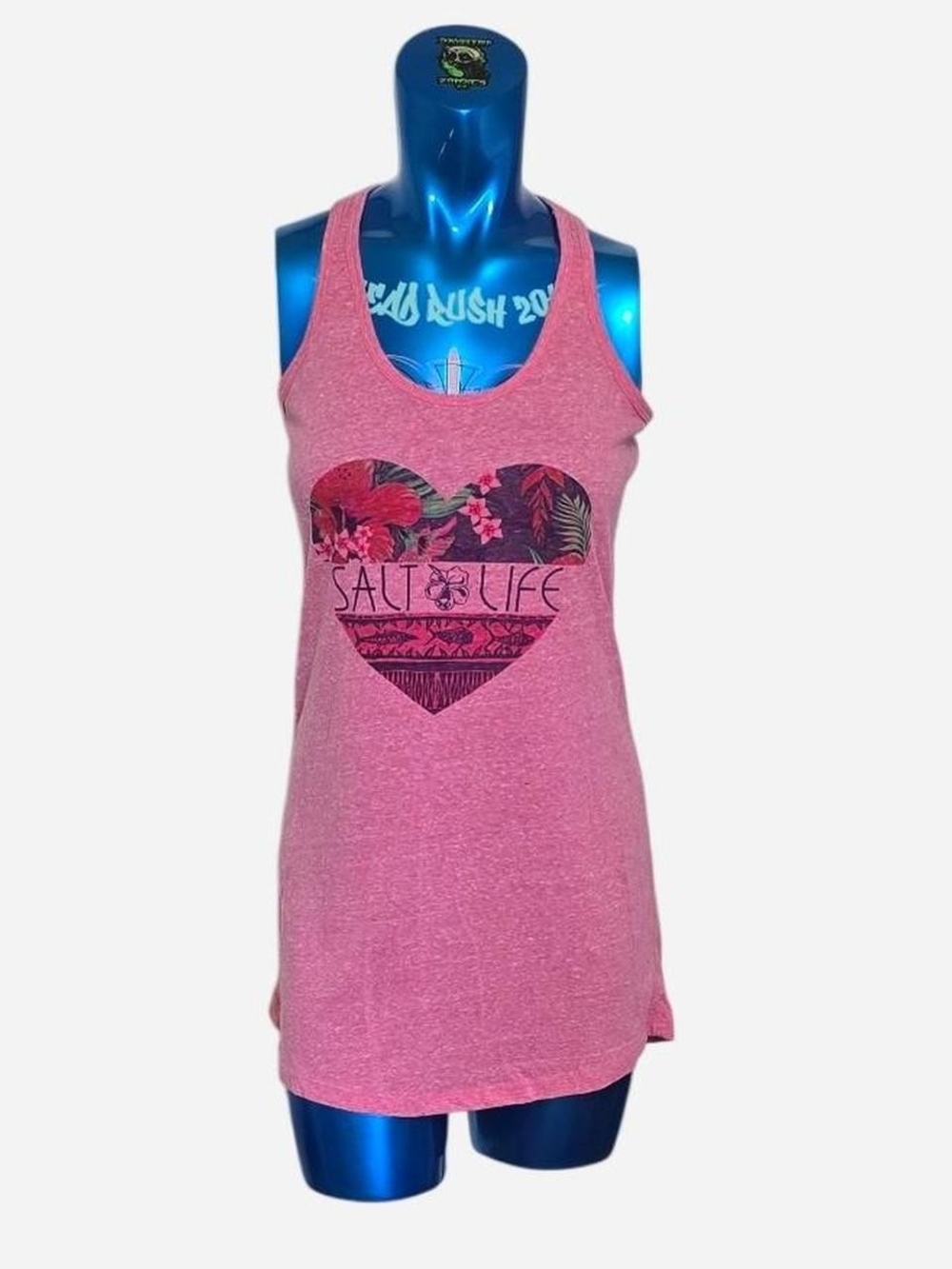 Salt Life Pink Graphic Heart Tank Top - Women's